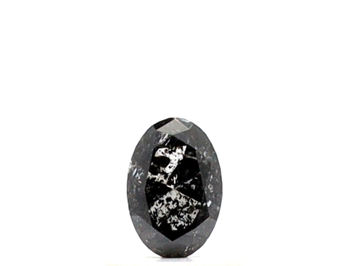 0.50 Ct Oval Cut Salt and Pepper Diamond
