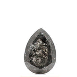 0.68 Carat Pear Shape Salt and Pepper Diamond