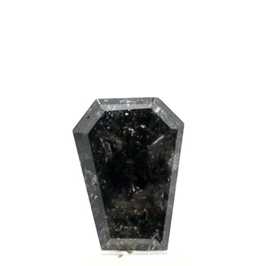 0.62 Ct Coffin Shape Salt and Pepper Diamond