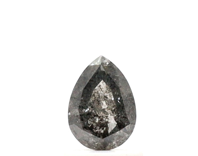 0.70 Ct Pear Shape Salt and Pepper Diamond
