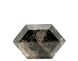 2 ct Hexagon Shape Salt and Pepper Diamond