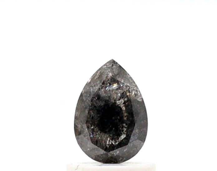 0.80 Ct Pear Shape Salt and Pepper Diamond