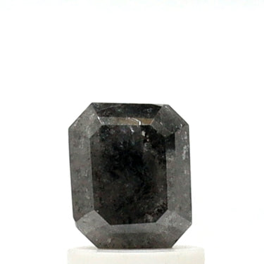 Diamante de sal y pimienta de talla radiante de 1,43 quilates