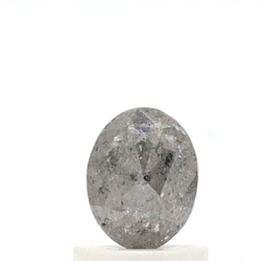 Diamante de sal y pimienta de talla ovalada de 0,98 quilates