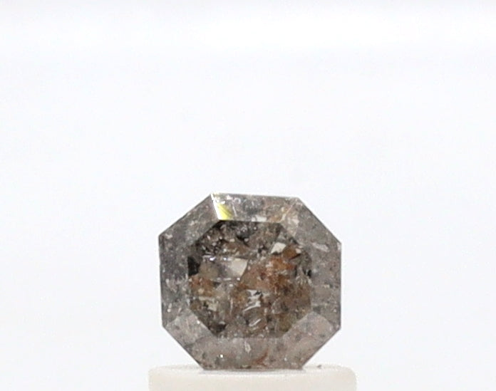 0.75 Ct Asscher Cut Salt and Pepper Diamond