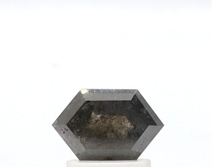 0.90 ct Hexagon Shape Salt and Pepper Diamond