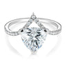 1.40 Carat Trillion Cut Curved Solitaire Diamond Ring in White Gold