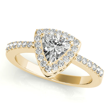 1.6 Carat Trillion Cut Prong Setting Lab Diamond Halo Engagement Ring