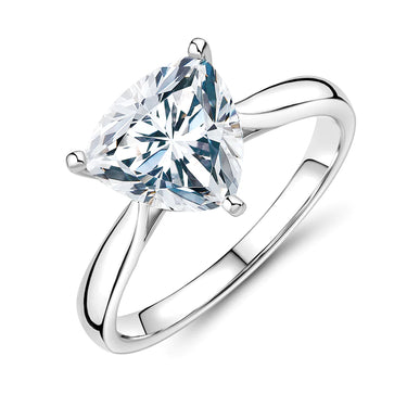1 Ct Trillion Cut Prong Setting Lab Diamond Solitaire Engagement Ring in White Gold