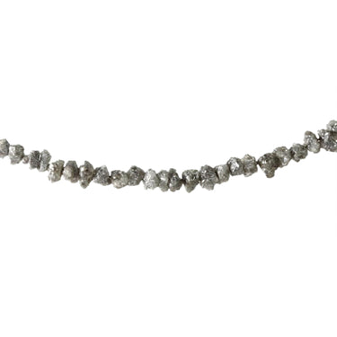 7 Inch Natural Uncut Loose Gray Diamond Beads Strand