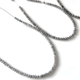 16 Inch Gray Uncut Diamond Beads Strand