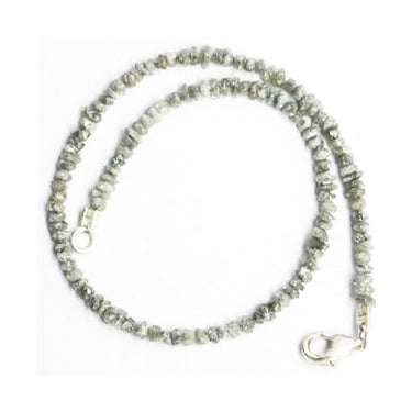 18 Inch Natural Raw Loose Gray Diamond Beads Strand