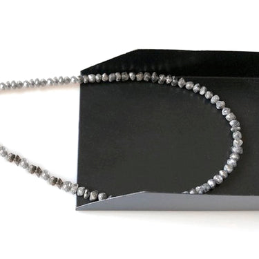 18 Inch Gray Raw Diamond Beads Strand