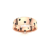 0.56 Carat Round Shape Bezel Setting Black Diamond Ring In White Gold For Men's