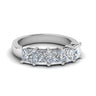 3.75 Carat Princess Cut Prong Setting 5 Stone Lab Diamond Engagement Ring