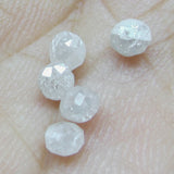 3 Ct White Diamond Faceted Beads Lot  