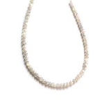 18 Inch White Diamond Faceted Beads