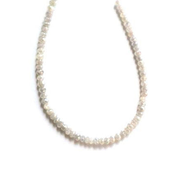 18 Inch Natural White Diamond Beads Necklace