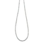 24 Inch Faceted White Diamond Beads Necklace