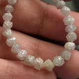 20 Inch White Uncut Diamond Beads Strand