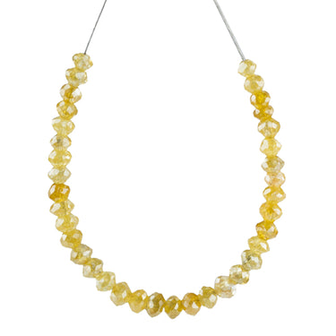 Get 3 Carat Faceted Yellow Diamond Beads @ Best Price Ever – Gemone Diamond