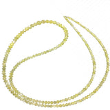 28 Inch Yellow Diamond Beads Necklace