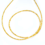 7 Inch Yellow Diamond Beads Bracelet Strand