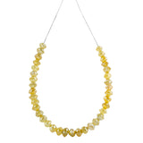 30 Inch Yellow Diamond Beads Necklace