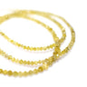 20 Inch Yellow Diamond Beads Necklace