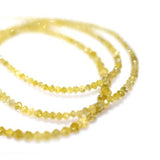 7 Inch Yellow Diamond Beads Bracelet Strand