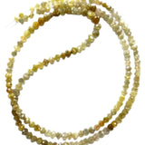 18 Inch Yellow Diamond Feceted Beads Necklace