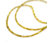 7 Inch Yellow Diamond Beads Bracelet Strand