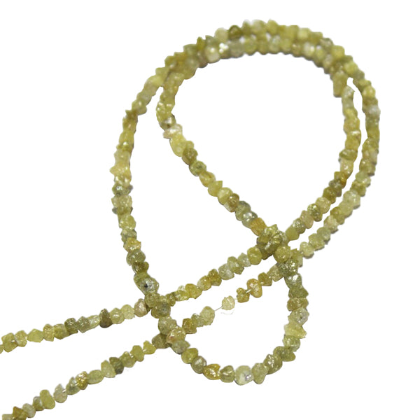 18 Inch Yellow Rough Diamond Beads Strand