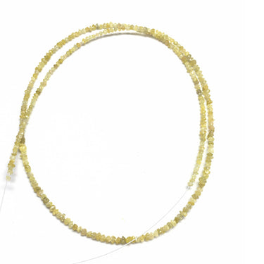 16 Inch Yellow Uncut Diamond Beads Strand