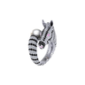 8.39 Carat Zebra Pearl Ring In 14k White Gold 