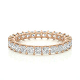 1.95 Ct Princess Cut Prong Setting Diamond Eternity Band In White Gold